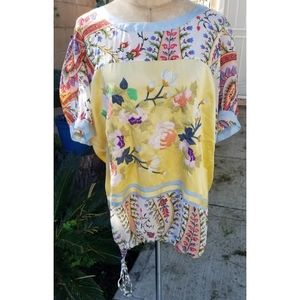 Johnny Was Floral Embroidered Tunic